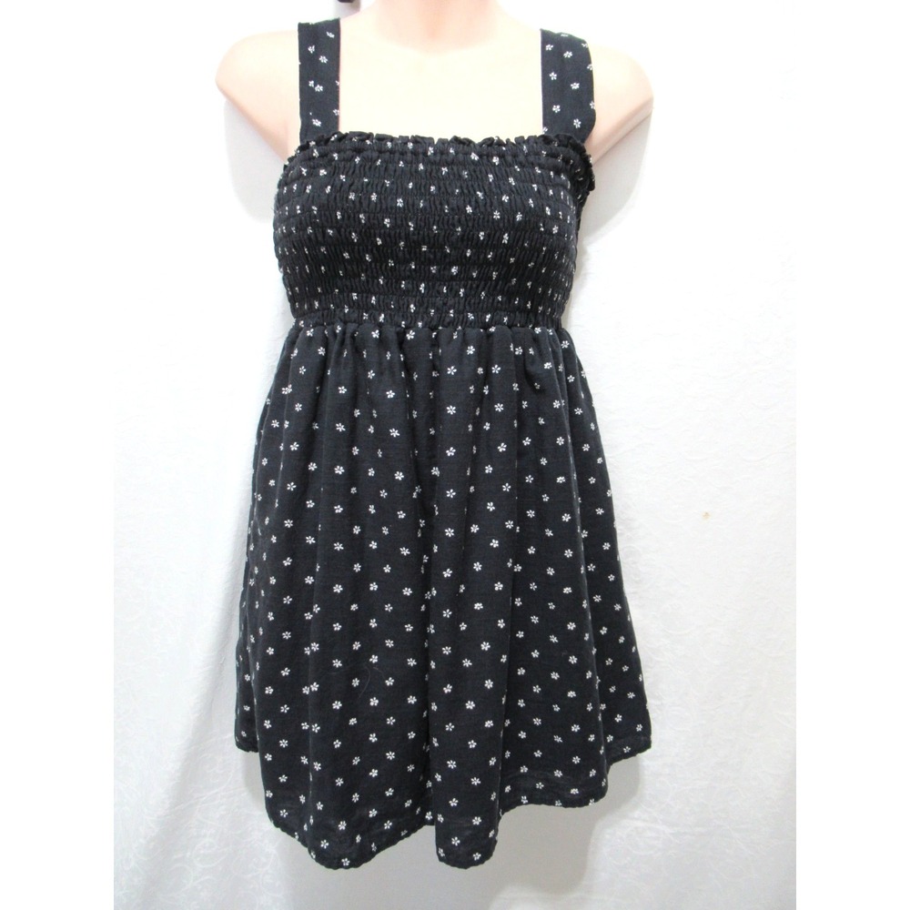 American Eagle Outfitters Size XS Navy Blue Floral Print Tube Top Mini Dress